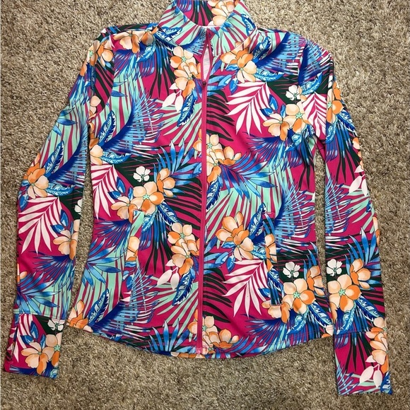 Tommy Bahama Womens Golf Active UPF 50 Long Sleeve Full Zip Top Small - Picture 1 of 6